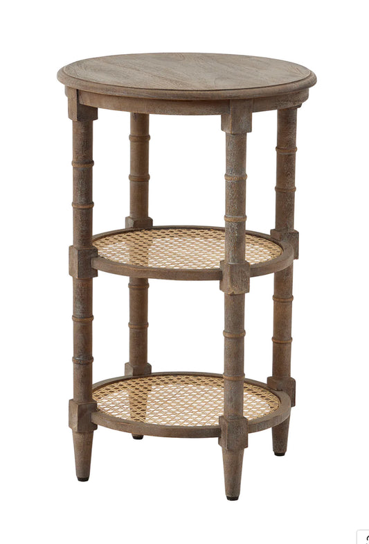 Raffles Brown Tall Round Side Table