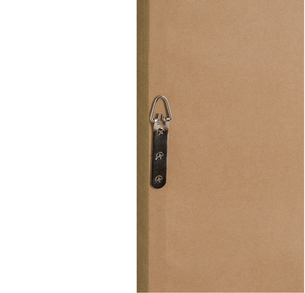 Large abstract grey and gold glass image with gold frame - Unique Home Pieces