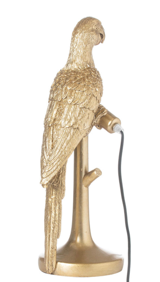 Percy The Parrot Gold Table Lamp - Unique Home Pieces