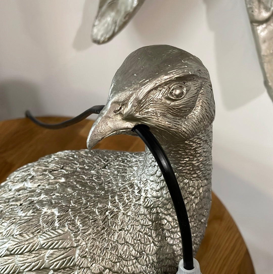 Silver Pheasant Lamp - Unique Home Pieces