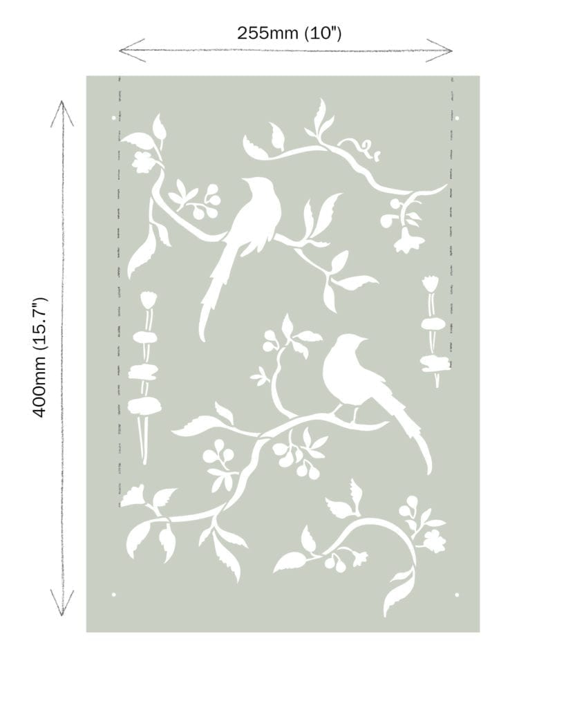 Annie Sloan Stencils Chinoiserie Birds - A3