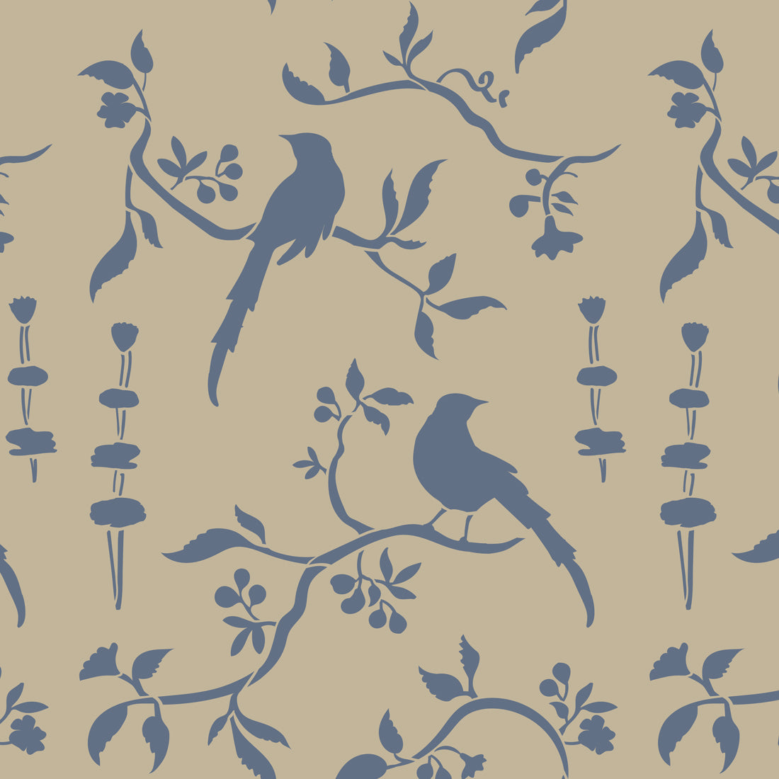 Annie Sloan Stencils Chinoiserie Birds - A3