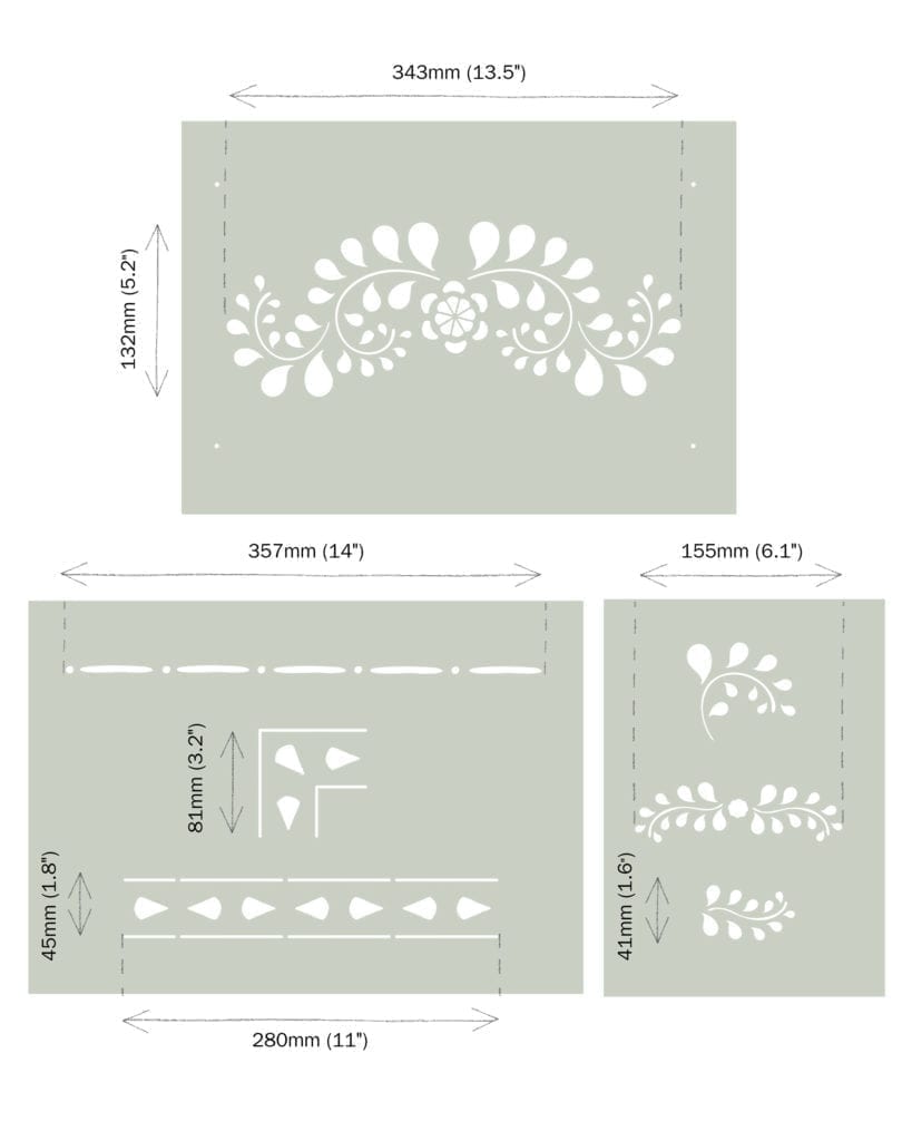 Annie Sloan Stencils Faux Bone Inlay - A3
