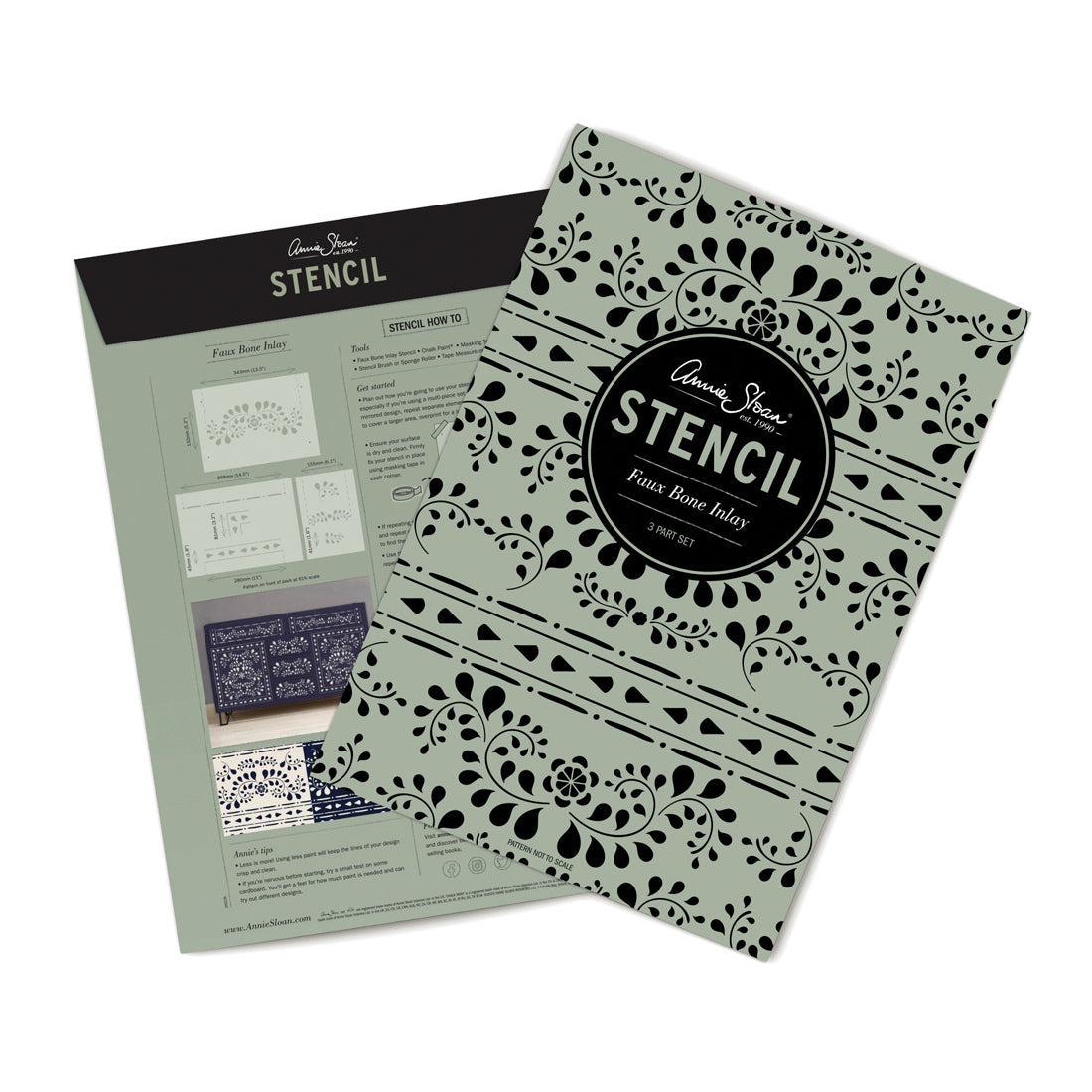 Annie Sloan Stencils Faux Bone Inlay - A3