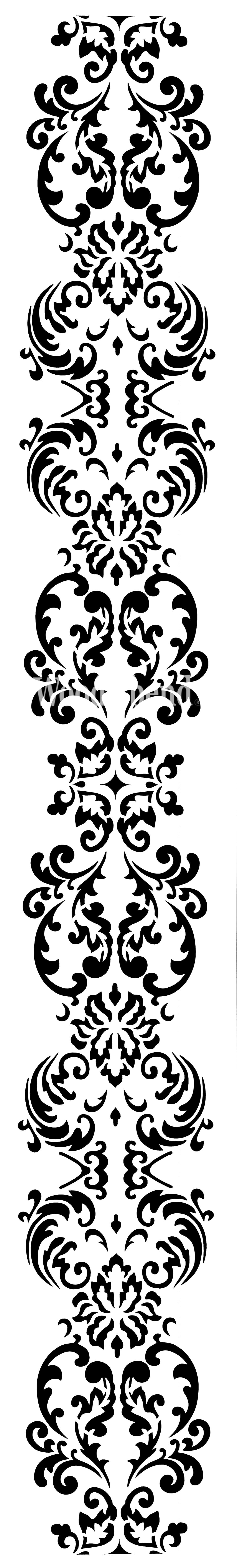Posh Chalk Stencil Long Wall Panel 140x20cm PCS028 - Posh Chalk UK