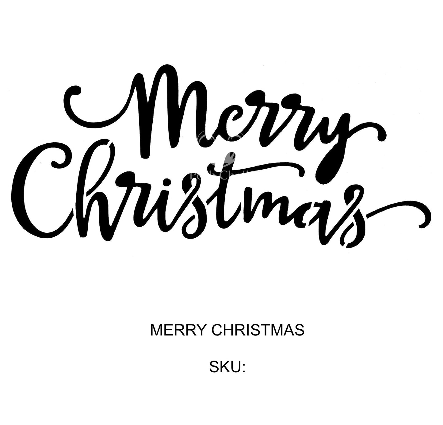Posh Chalk Stencil Merry Christmas 21x30cm New! - DISTPCS054 - Posh Chalk UK