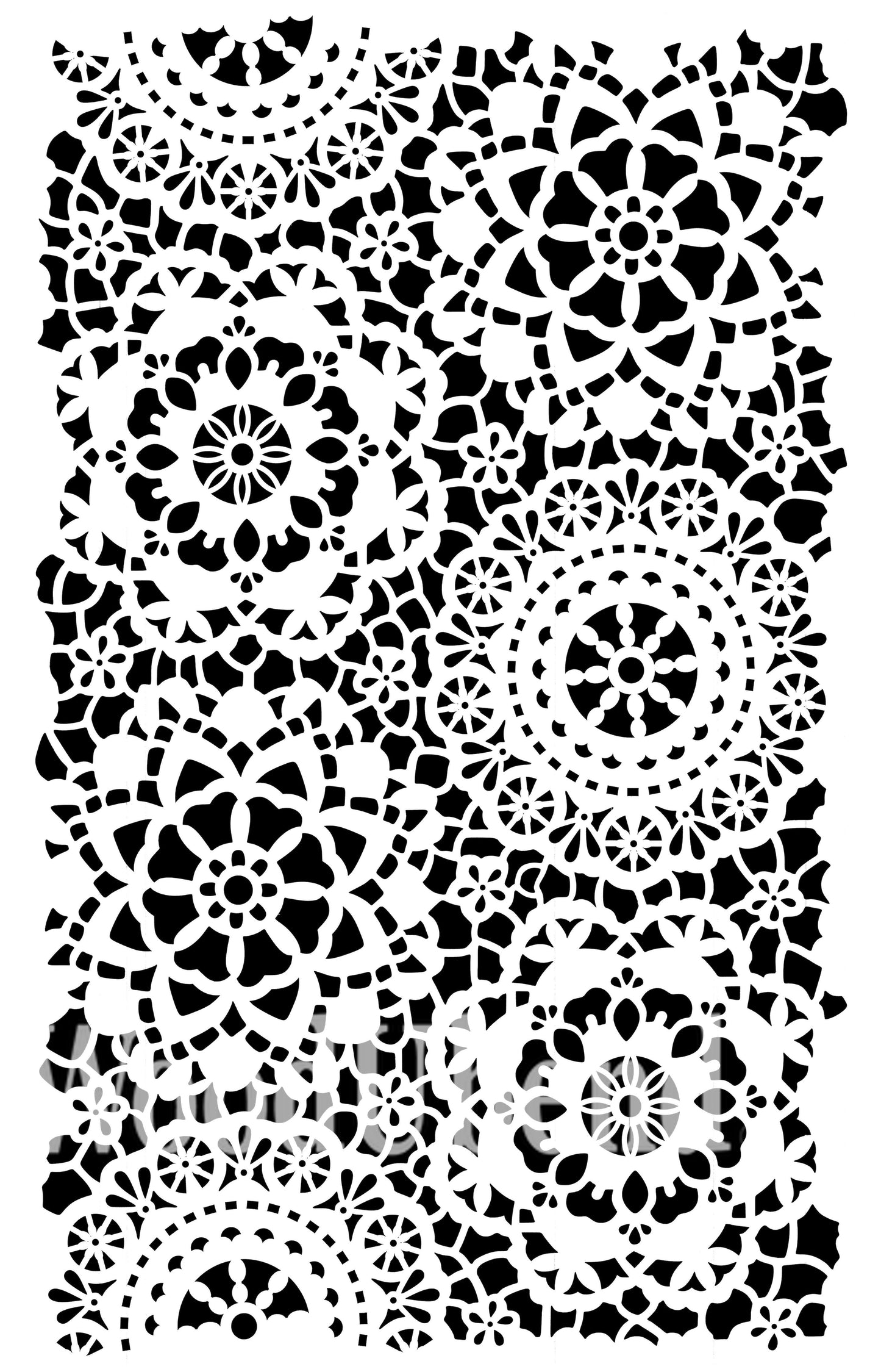 Posh Chalk Stencil Posh Hippy Lace small 35x49cm or large 120x80cm - Posh Chalk UK