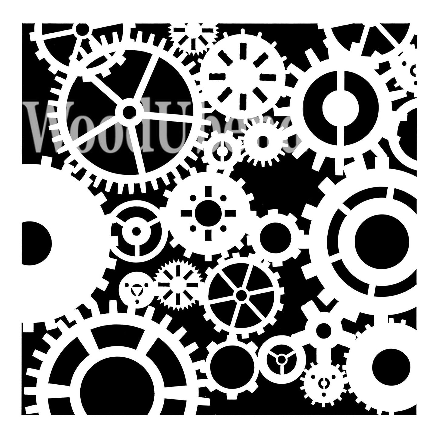 Posh Chalk Stencil Steampunk Flair 30x30cm - Posh Chalk UK