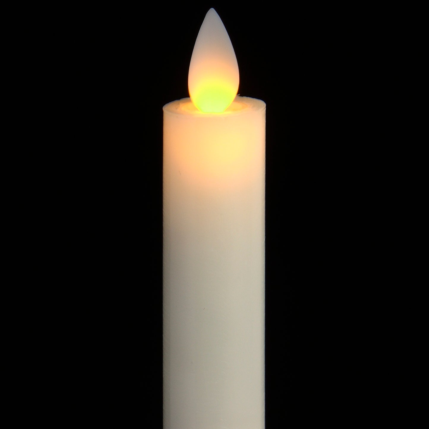 Pair Of Cream Luxe Flickering Flame LED Wax Dinner Candles - Unique Home Pieces