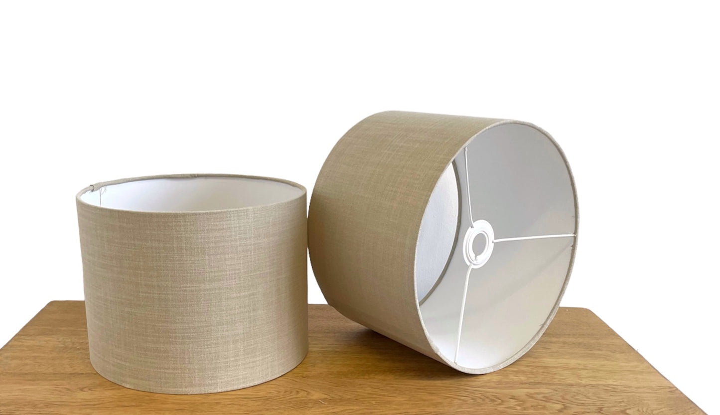 Hand made Beige Linen Lampshade