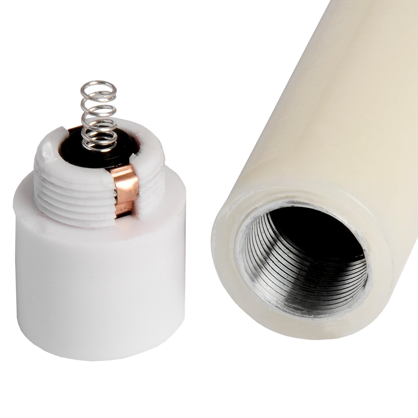 Pair Of Cream Luxe Flickering Flame LED Wax Dinner Candles - Unique Home Pieces