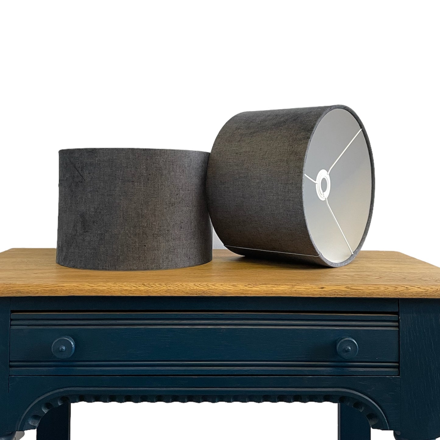 Dark Grey Hand Made Lampshade - Unique Home Pieces