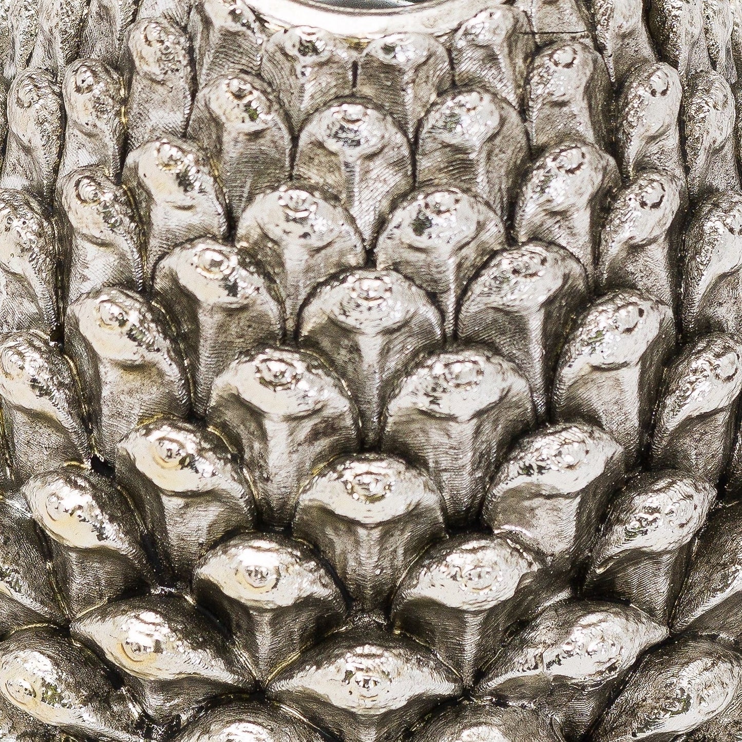 Medium Silver Pine Cone Candle Holder - Unique Home Pieces