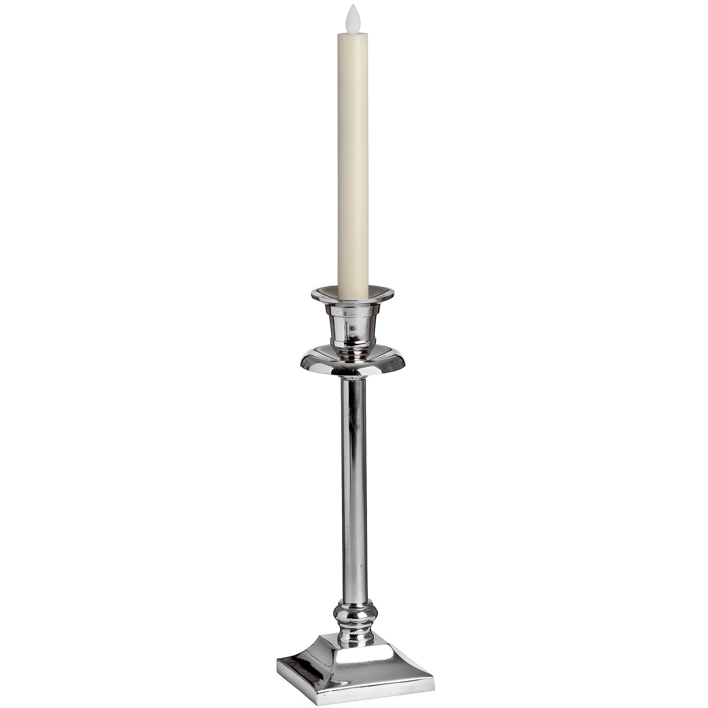 Pair Of Cream Luxe Flickering Flame LED Wax Dinner Candles - Unique Home Pieces