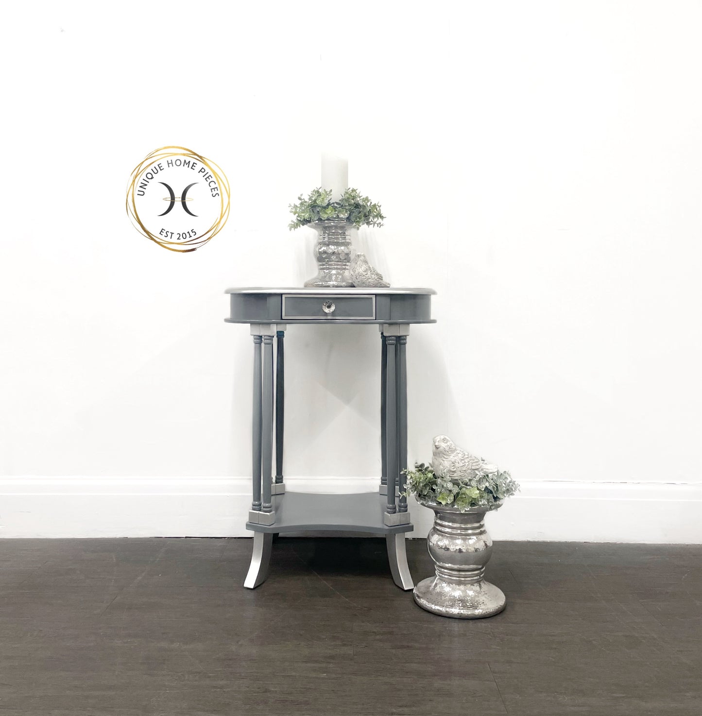 Grey and Silver Hall/Side Table