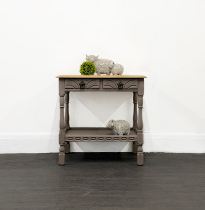 Priory Beige Two Drawer Console Table, Brown Side Table - Unique Home Pieces