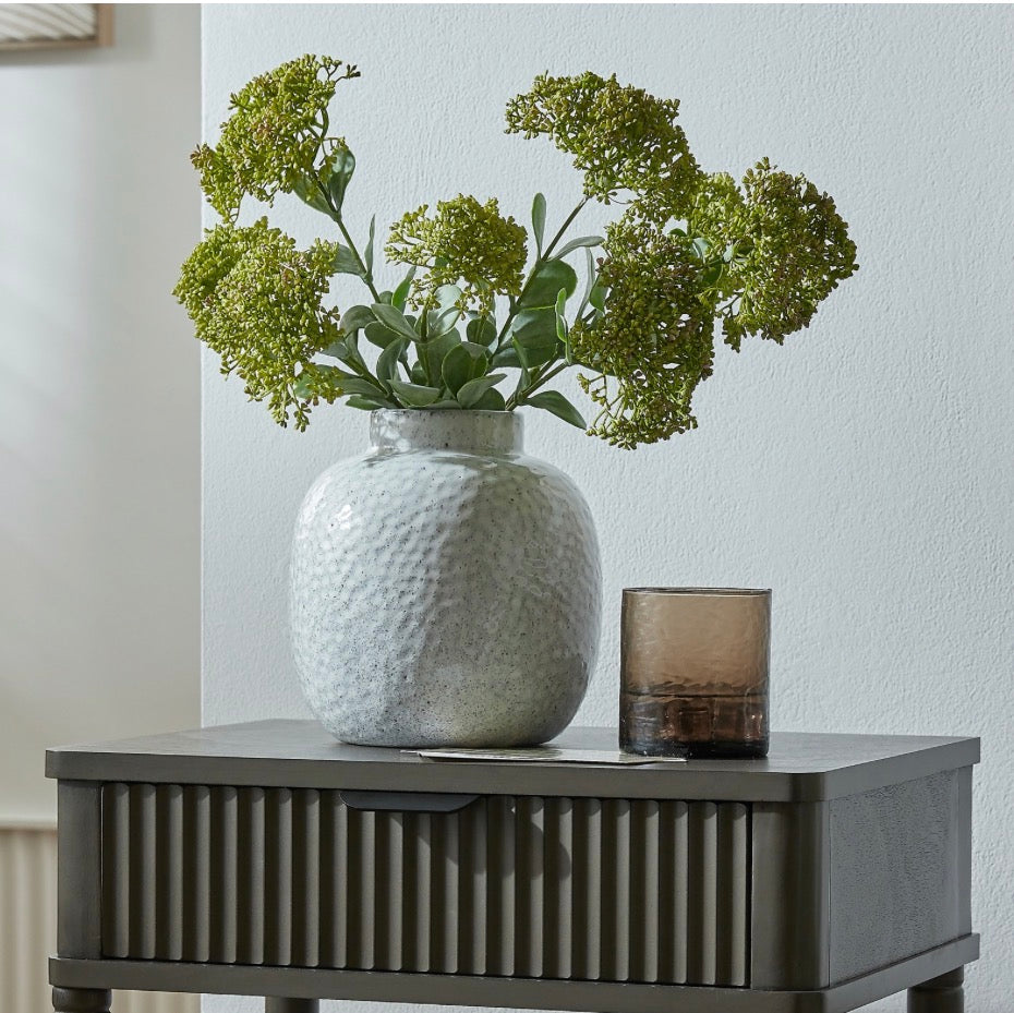 Cairn Dimple Small White Vase - Unique Home Pieces