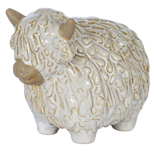 Alora Small Ceramic Highland Cow - Unique Home Pieces