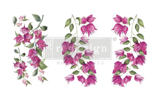 Re- Design With Prima Decor Transfers Wild Flowers 6” x 12”