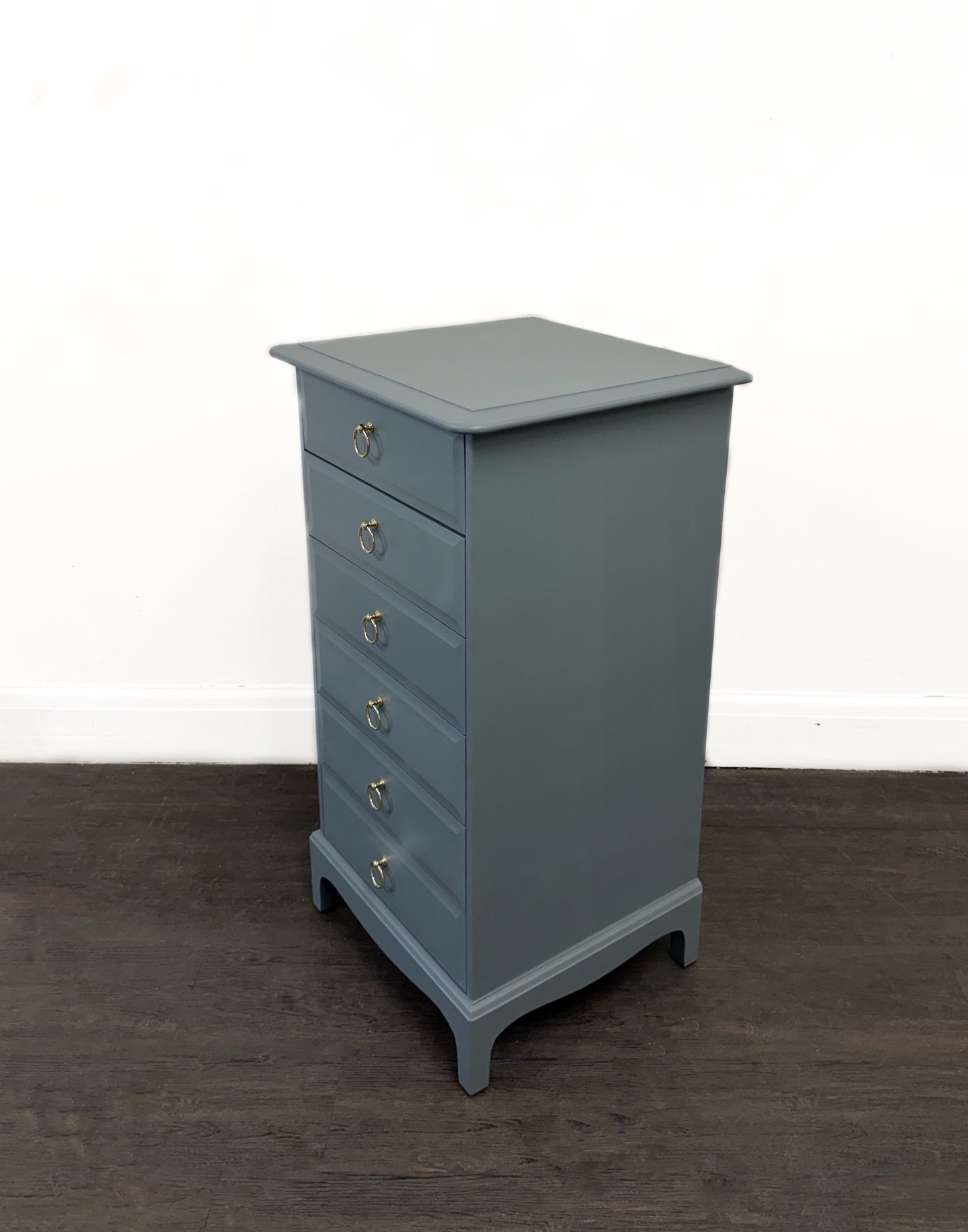 Slimline Blue Tallboy Vanity Unit Dresser Chest - Unique Home Pieces