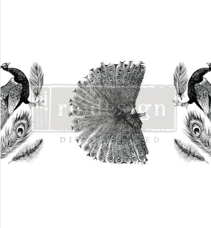 Regal Peacock - 8.5” x 11” - Redesign With Prima Middy Transfer