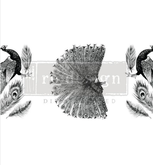 Regal Peacock - 8.5” x 11” - Redesign With Prima Middy Transfer