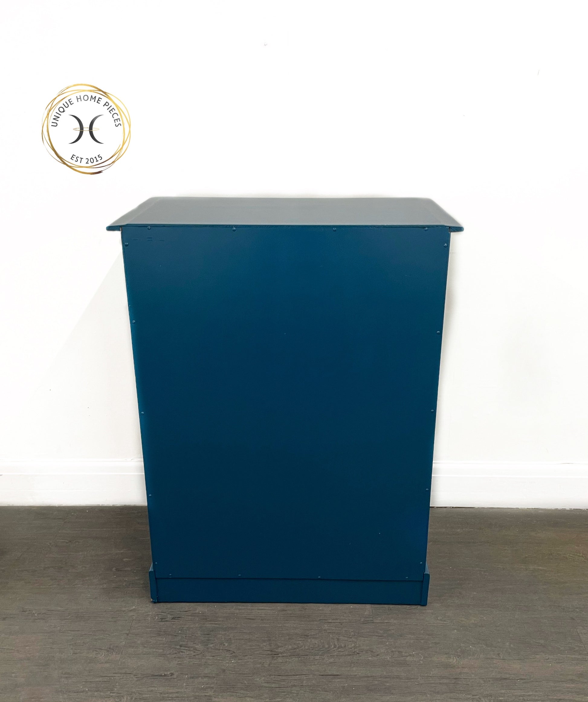 Stag Chest of 7 Drawers, Stag Tallboy Dresser, Blue Vintage Stag MCM Solid Wood Dresser - Unique Home Pieces