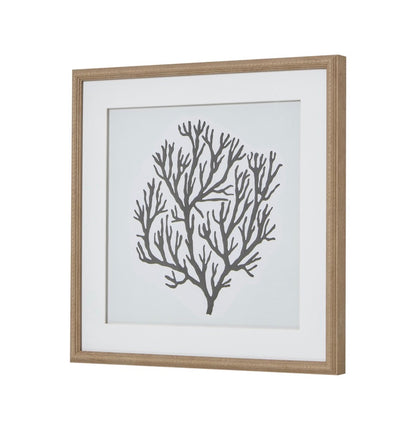 Atol Coral Art Mounted in Beaded Frame - Unique Home Pieces