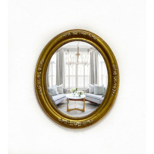 Antique Victorian Oval Gold Mirror