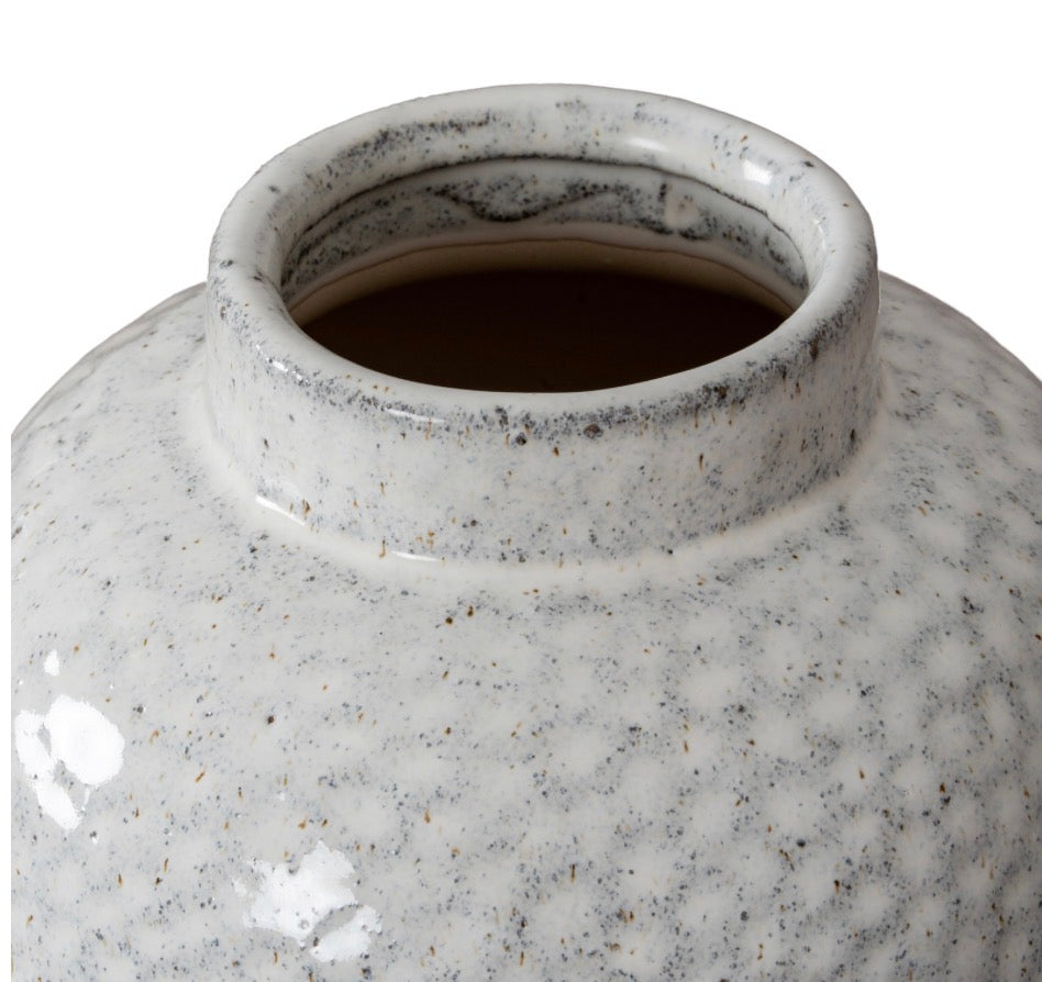 Cairn Dimple Small White Vase - Unique Home Pieces