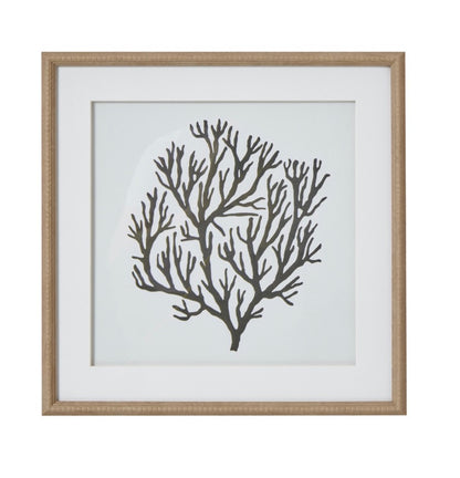 Atol Coral Art Mounted in Beaded Frame - Unique Home Pieces