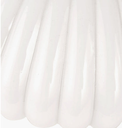 Emilia White Ribbed Glass And Gold Table Lamp Base