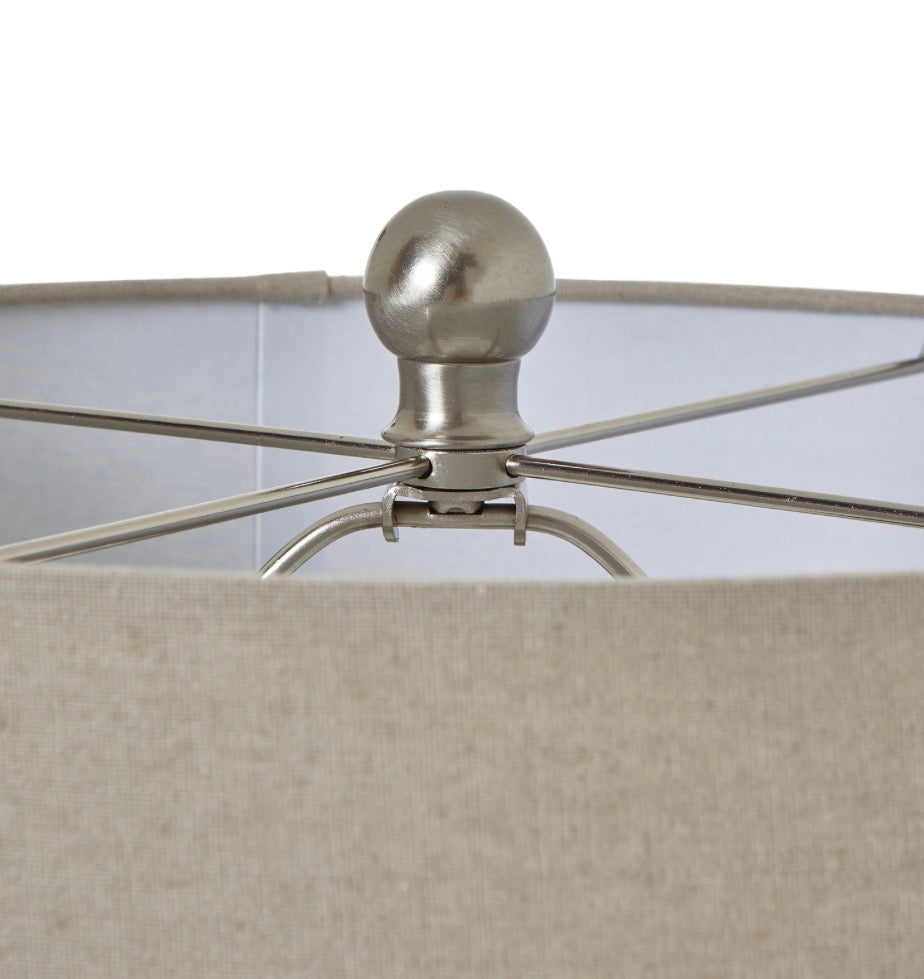 Squat. White Beaded Ceramic Lamp - Unique Home Pieces