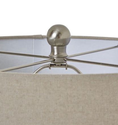 Squat. White Beaded Ceramic Lamp - Unique Home Pieces