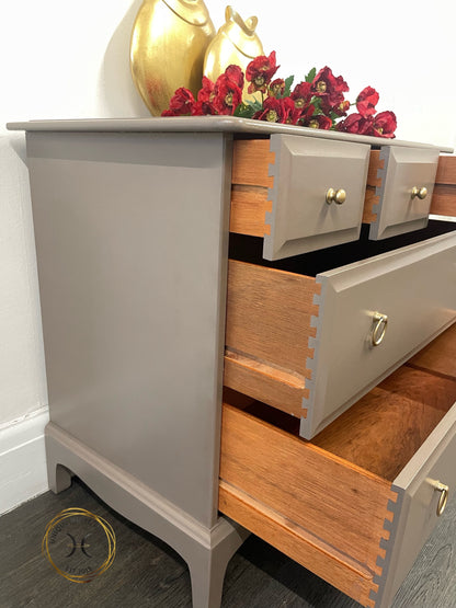 Beige Stag 5 Drawer Chest