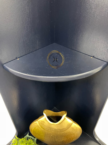 Nathan Mid Century Oxford Blue Corner Unit
