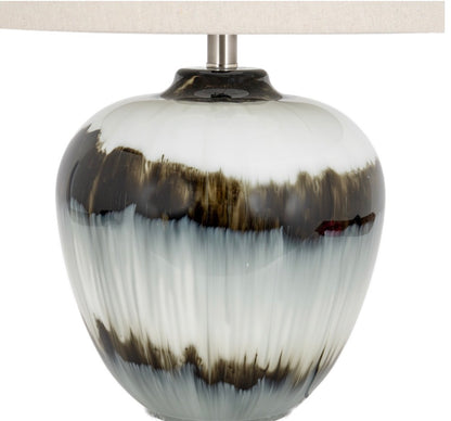 Squat Midnight Shadows Table Lamp With Lampshade - Unique Home Pieces