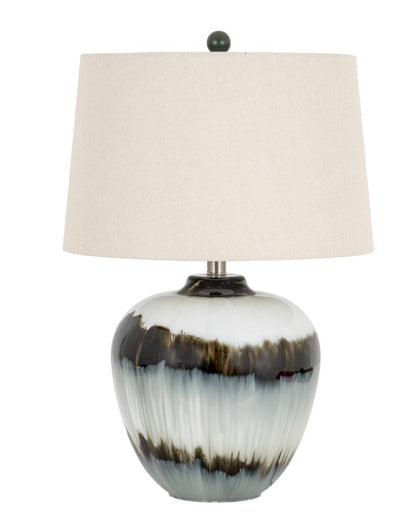 Squat Midnight Shadows Table Lamp With Lampshade - Unique Home Pieces