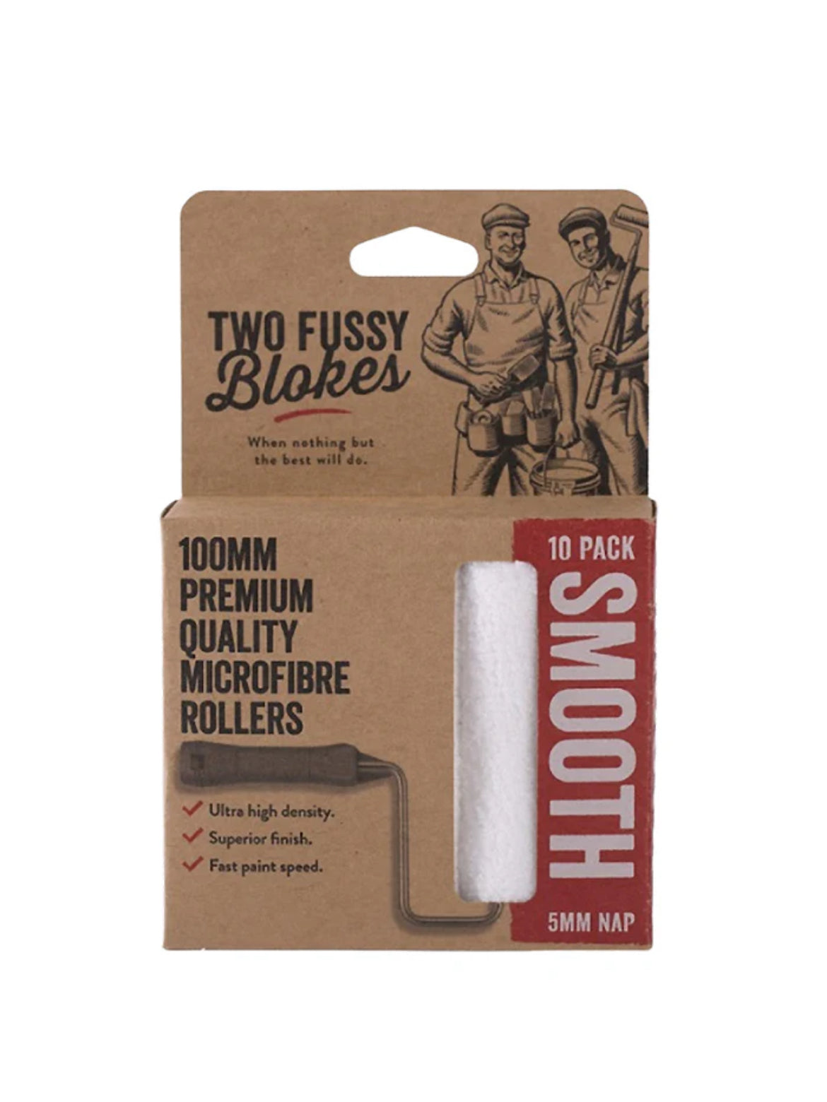 Two Fussy Blokes Smooth 4” 10 Pk Rollers
