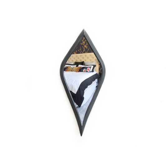 Tear Drop Mirrors, Asymmetrical Wall Mirror in Gold And Silver
