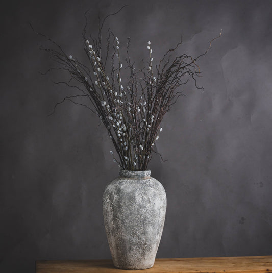 Hill Interiors - Aged Stone Tall Vase