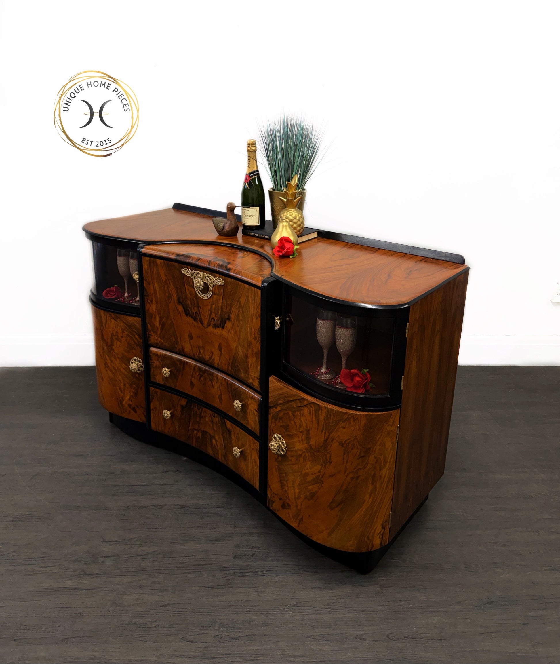 Black Beautility Cocktail Cabinet/Bar/Drinks Cabinet - Unique Home Pieces