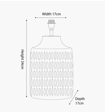 Galle Grey Wash Wood Textured Table Lamp Base