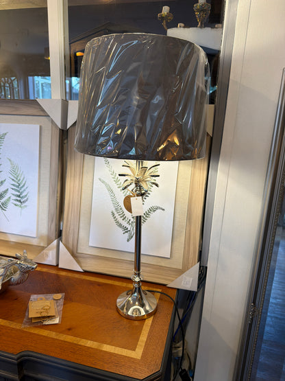 Trafalgar Nickel Metal Palm Tree Table Lamp Base - Unique Home Pieces