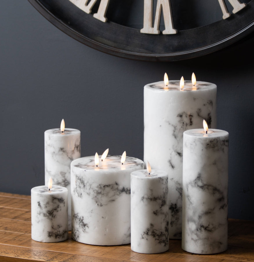 Hill Interiors Luxe Collection Natural Glow Marble Set Of Votive Candles