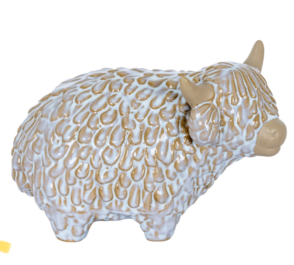 Medium Ceramic Alora Highland Cow - Unique Home Pieces