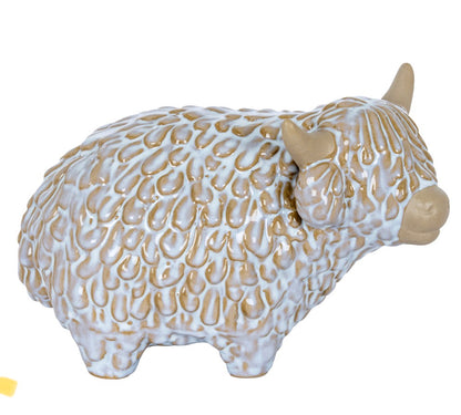 Medium Ceramic Alora Highland Cow - Unique Home Pieces