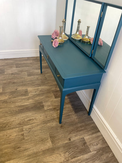 Blue Stag 3 Drawer With 3 Mirror Dressing Table