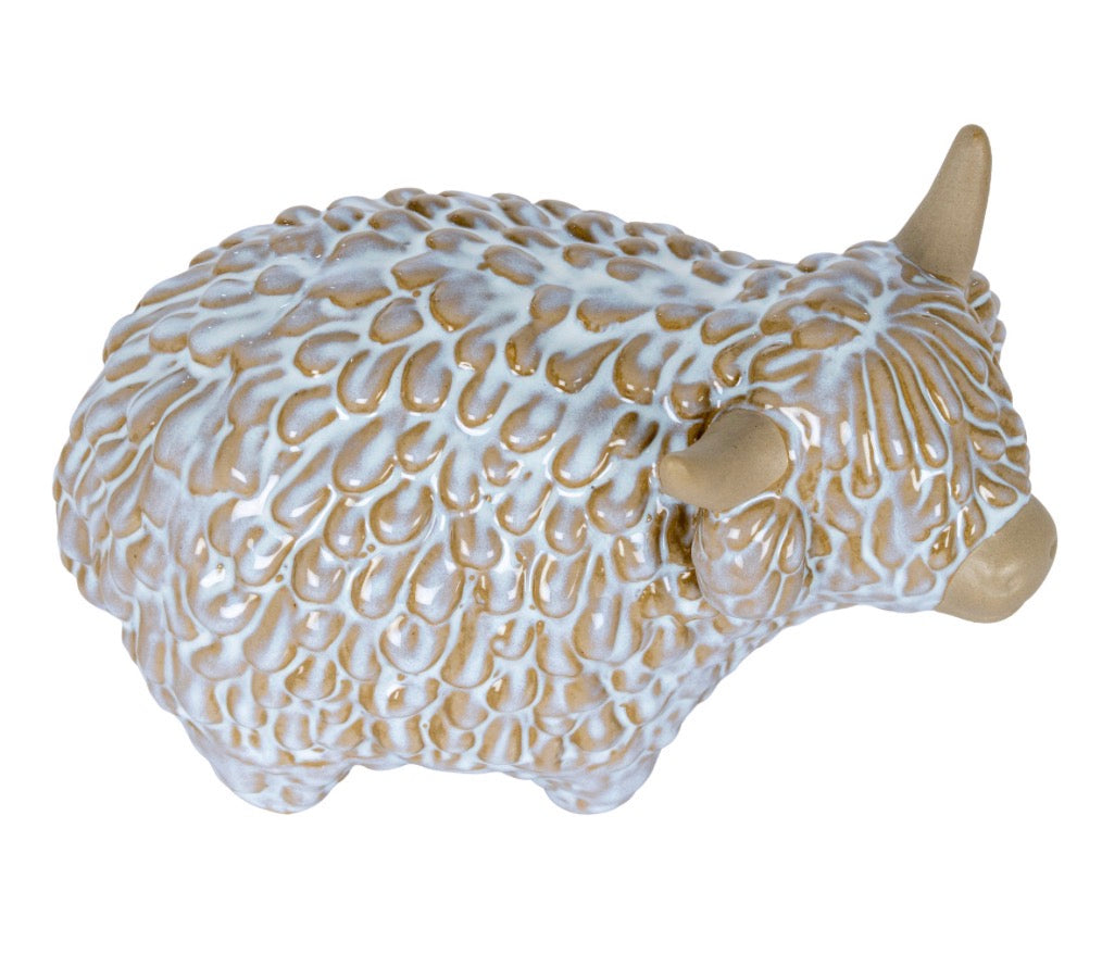 Medium Ceramic Alora Highland Cow - Unique Home Pieces