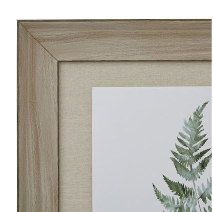 Watercolour Bracken Fern In Washed Wood Frame